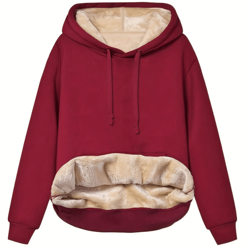 Women’s Sherpa-Lined Fleece Pullover Hoodie