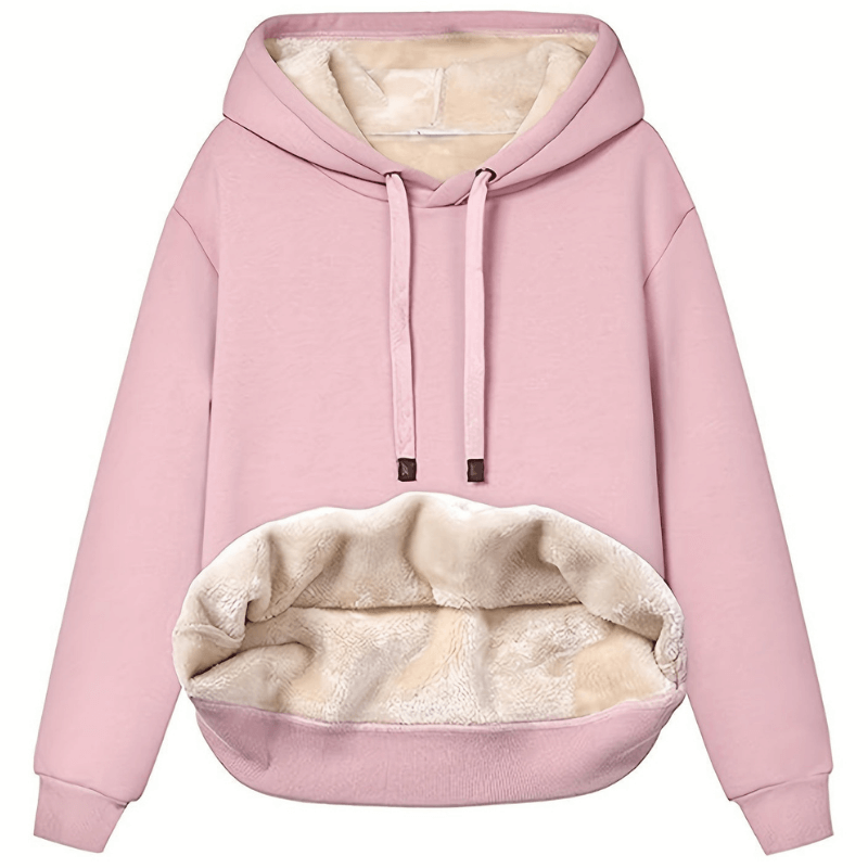 Women’s Sherpa-Lined Fleece Pullover Hoodie