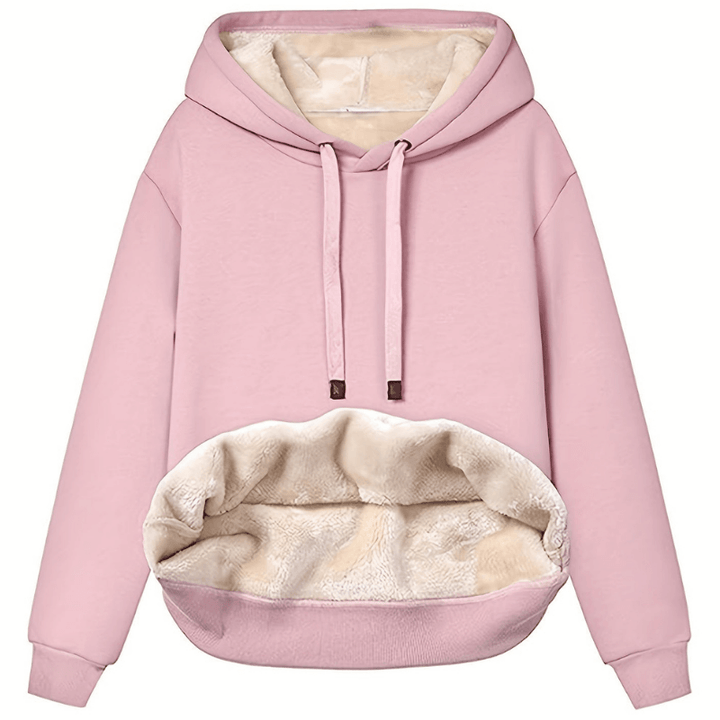 Women’s Sherpa-Lined Fleece Pullover Hoodie