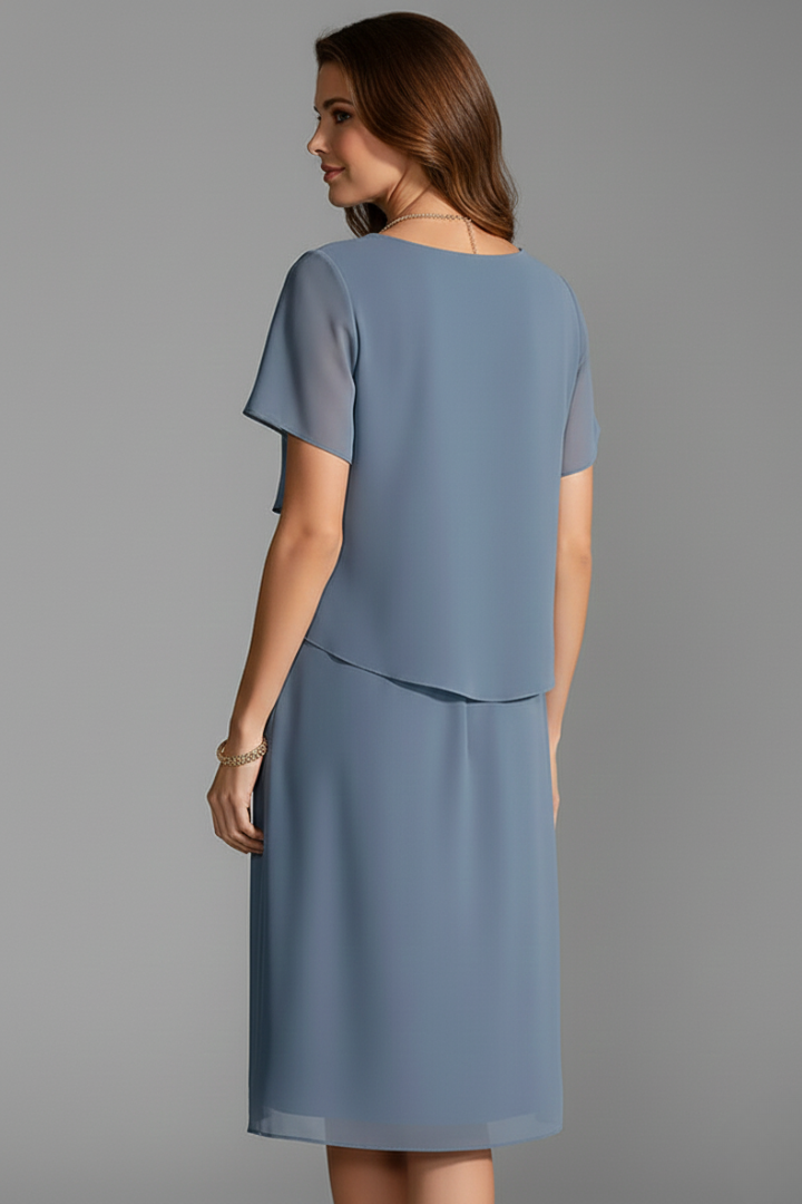 Ruffled Front Knee-Length Dress for Summer | Lydia