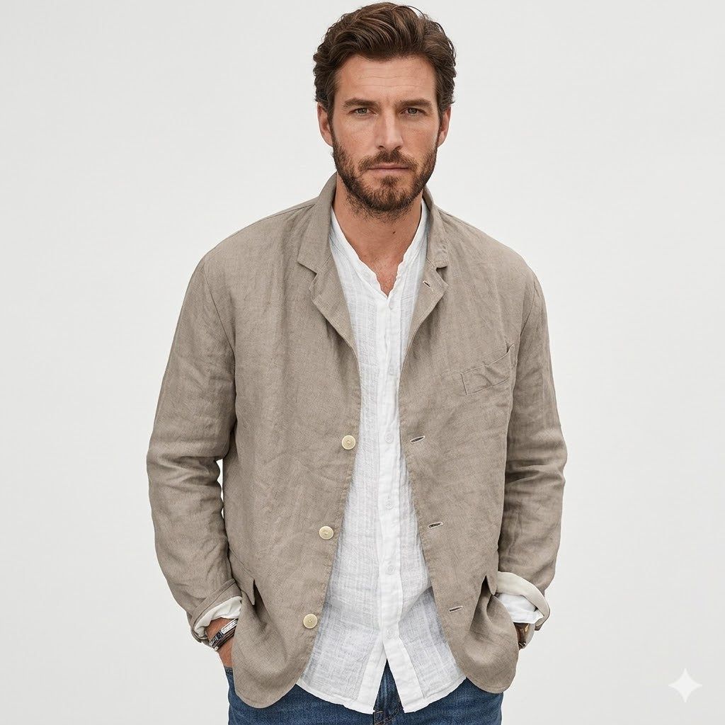 Lightweight Cotton Linen Blend Blazer Jacket | Marcus