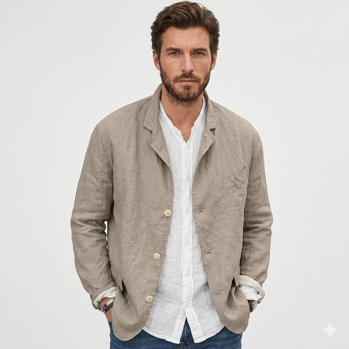 Lightweight Cotton Linen Blend Blazer Jacket | Marcus