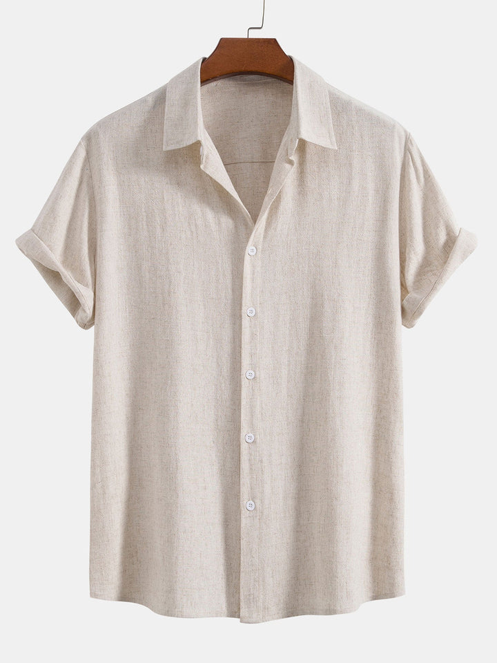 Casual Linen Button Down Shirt with Relaxed Fit | Noah