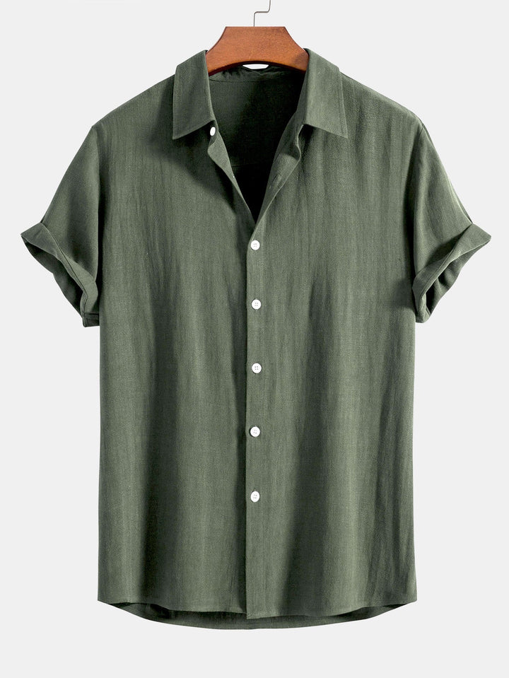 Casual Linen Button Down Shirt with Relaxed Fit | Noah