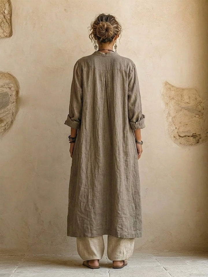 Relaxed Linen Three-Piece Loungewear Summer Set | Olivia