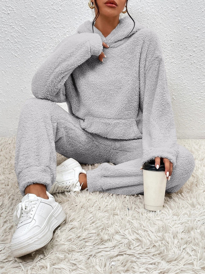 Women’s Sherpa Fleece Hoodie and Jogger Lounge Set