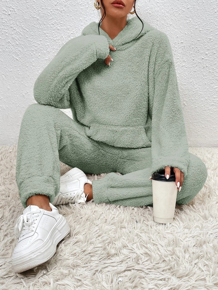 Women’s Sherpa Fleece Hoodie and Jogger Lounge Set