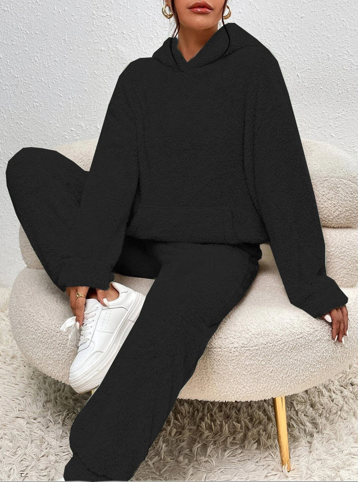 Women’s Sherpa Fleece Hoodie and Jogger Lounge Set