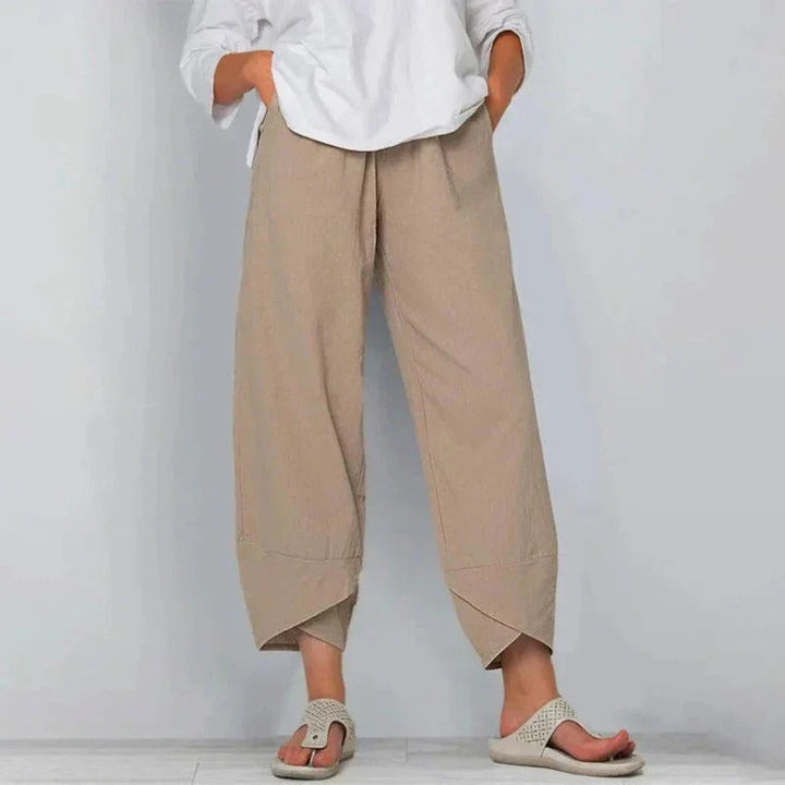 Linen Wide Leg Trousers for Summer | Clara