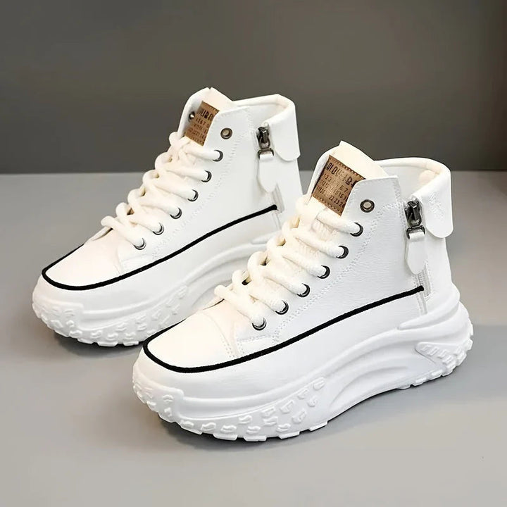 Women’s High-Top Platform Side Zip Chunky Sneakers