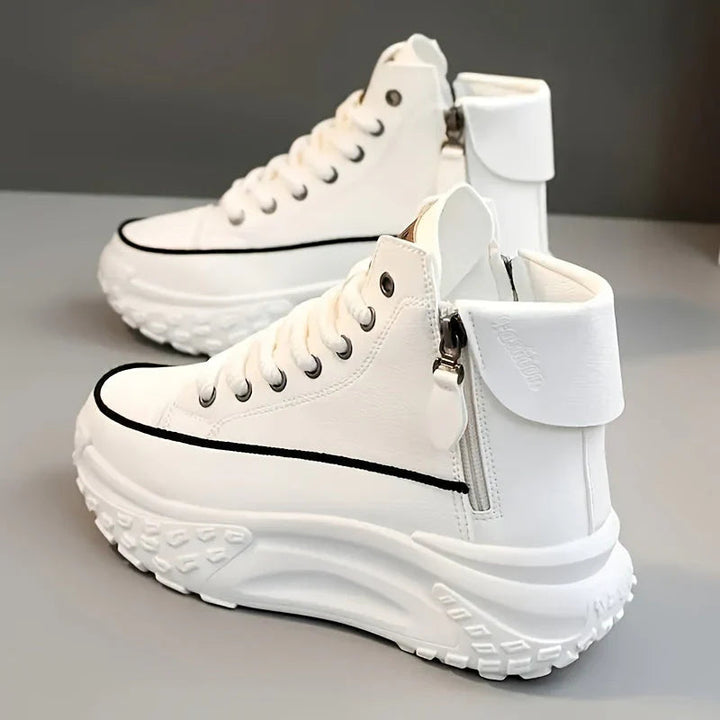 Women’s High-Top Platform Side Zip Chunky Sneakers