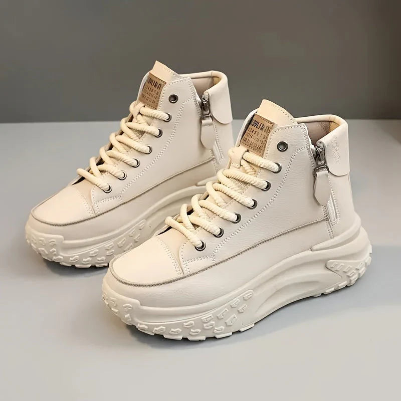Women’s High-Top Platform Side Zip Chunky Sneakers