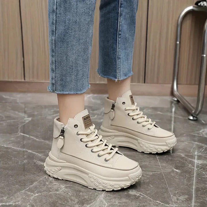 Women’s High-Top Platform Side Zip Chunky Sneakers