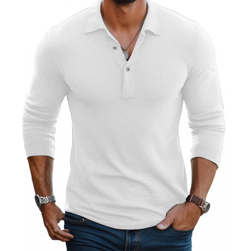 Men’s Slim Fit Long Sleeve Polo Shirt