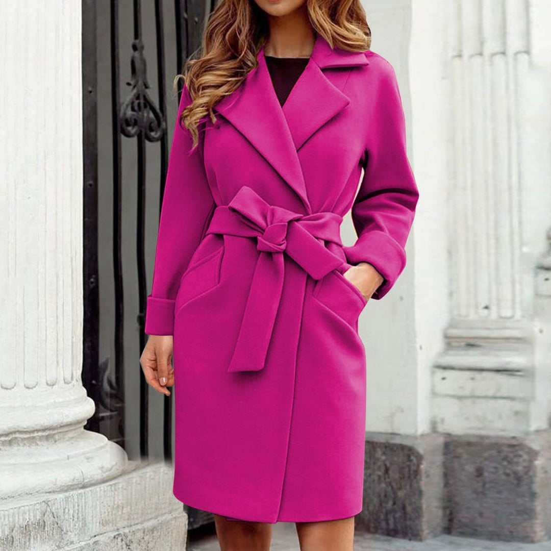 Women’s Belted Long Wrap Winter Trench Coat