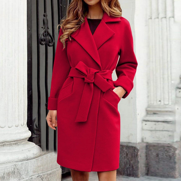 Women’s Belted Long Wrap Winter Trench Coat