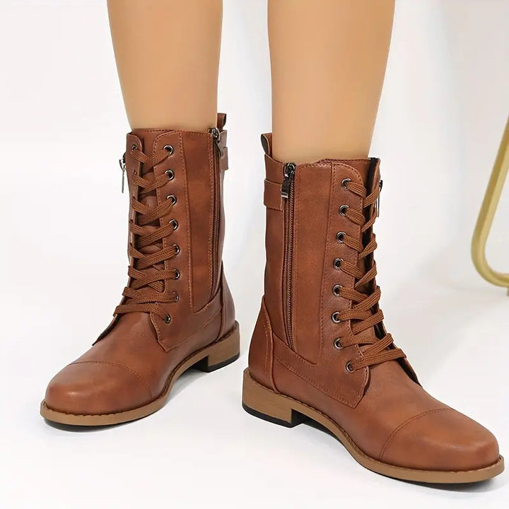 Low-Cut Lace-Up Boots for Women – Stylish &amp; Comfortable 2