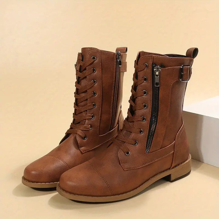 Low-Cut Lace-Up Boots for Women – Stylish &amp; Comfortable 3