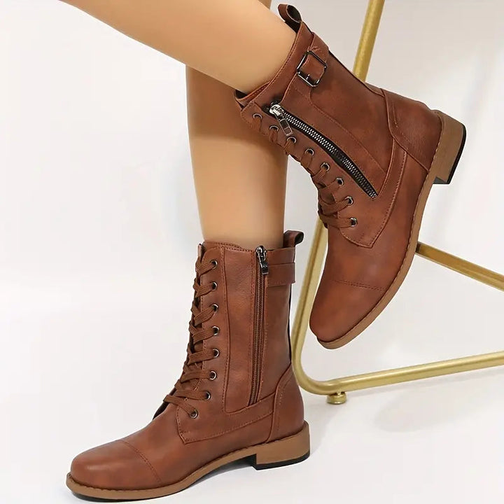Low-Cut Lace-Up Boots for Women – Stylish &amp; Comfortable 4