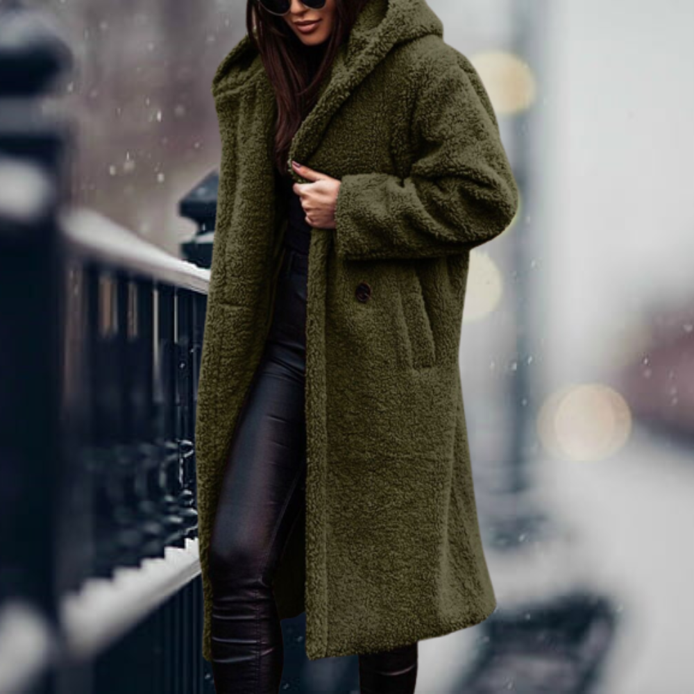Women’s Oversized Teddy Fleece Long Winter Coat