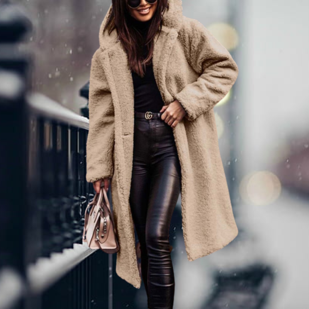 Women’s Oversized Teddy Fleece Long Winter Coat