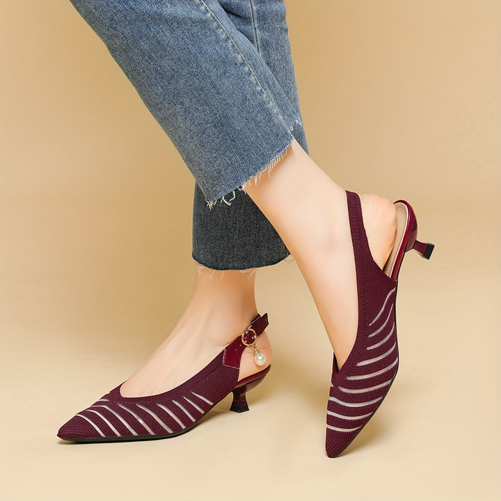 Paulina Pearl Slingback Heels