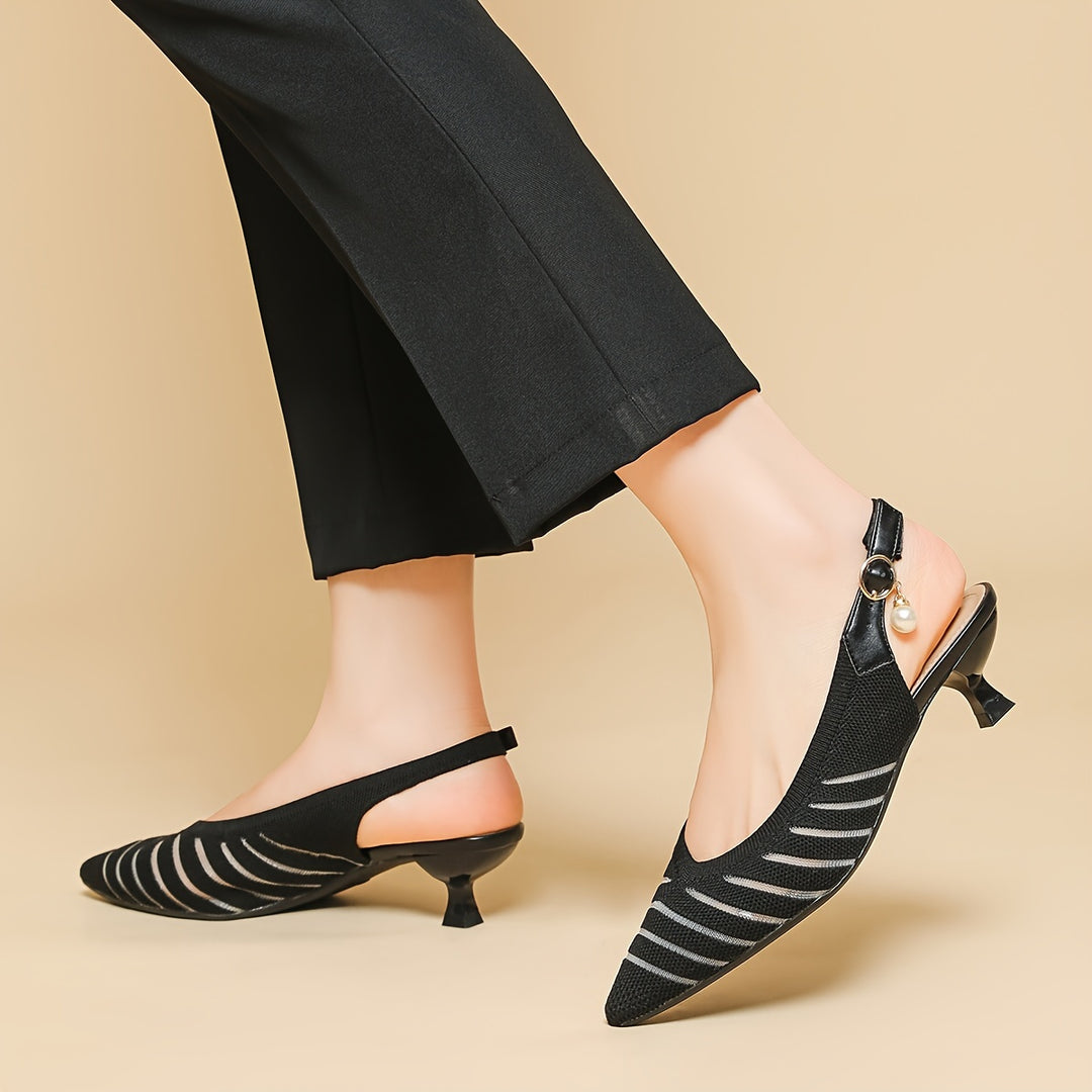 Paulina Pearl Slingback Heels