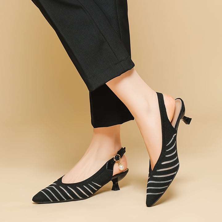 Paulina Pearl Slingback Heels