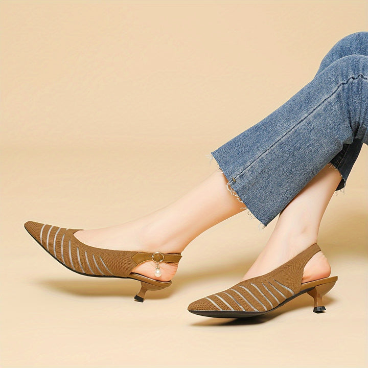 Paulina Pearl Slingback Heels