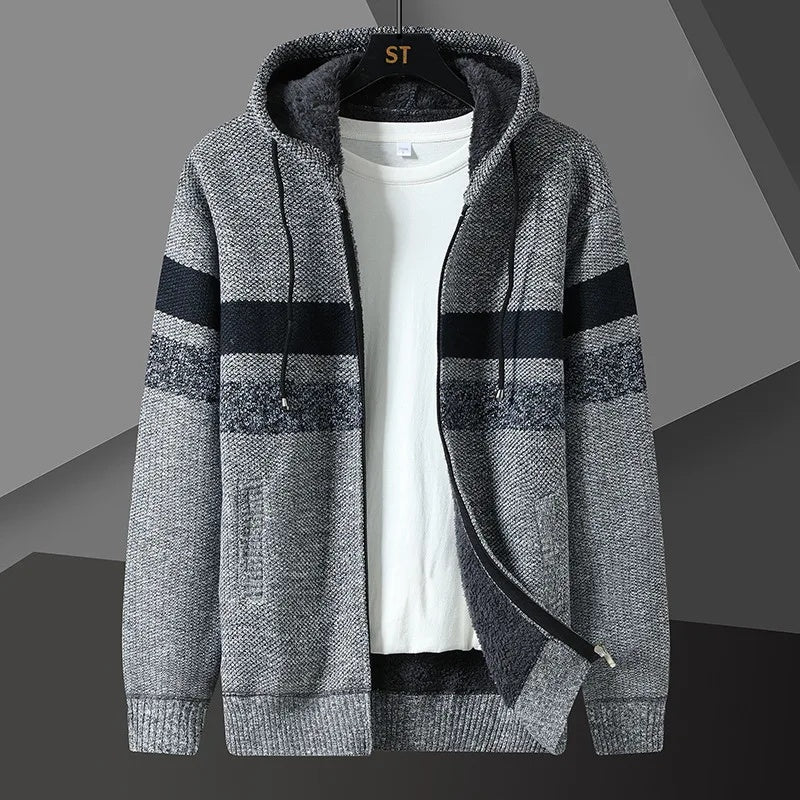 Men’s Marl Fleece Zip-Through Hoodie