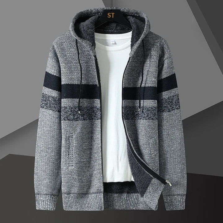 Men’s Marl Fleece Zip-Through Hoodie