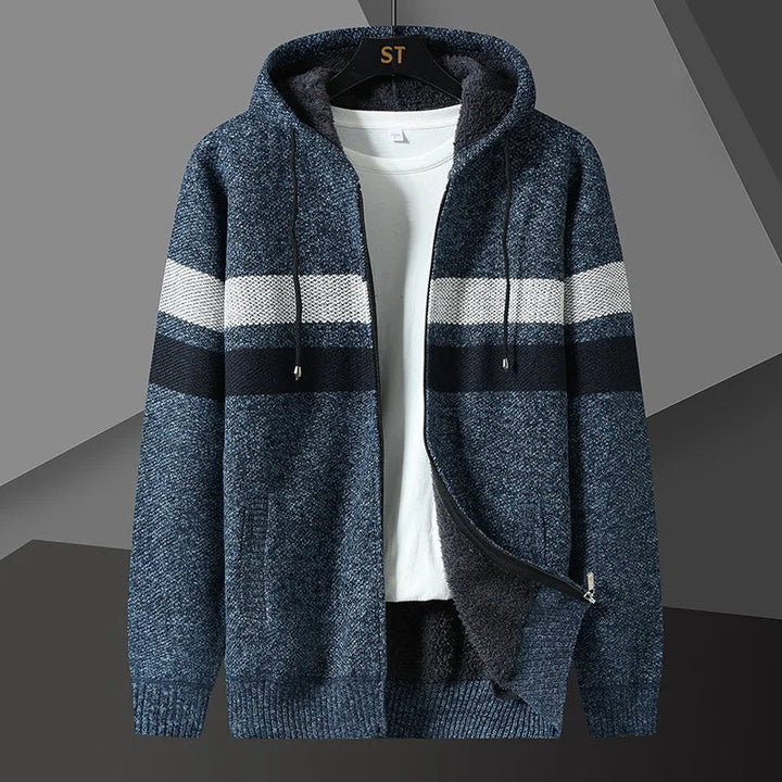 Men’s Marl Fleece Zip-Through Hoodie