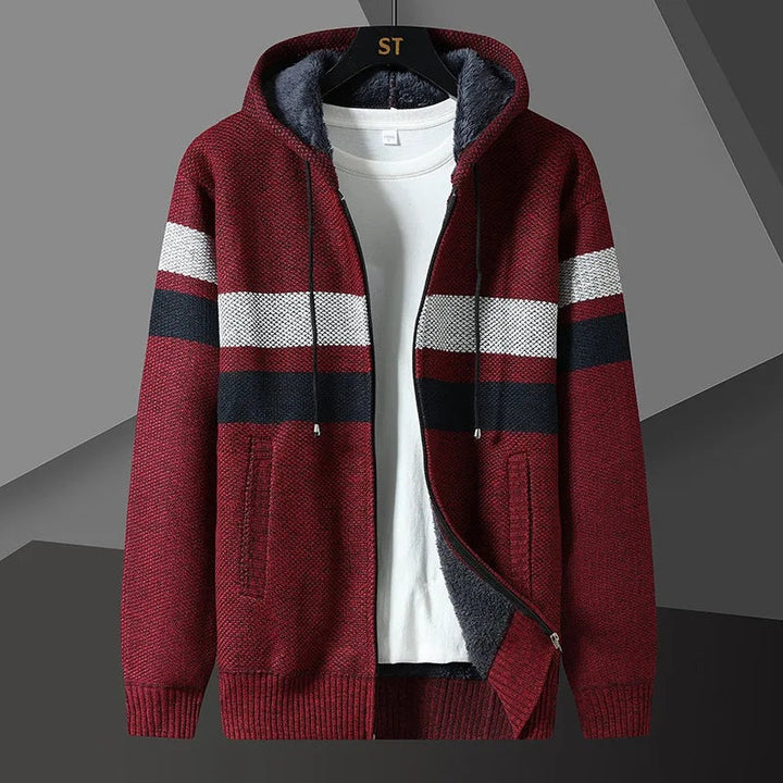 Men’s Marl Fleece Zip-Through Hoodie