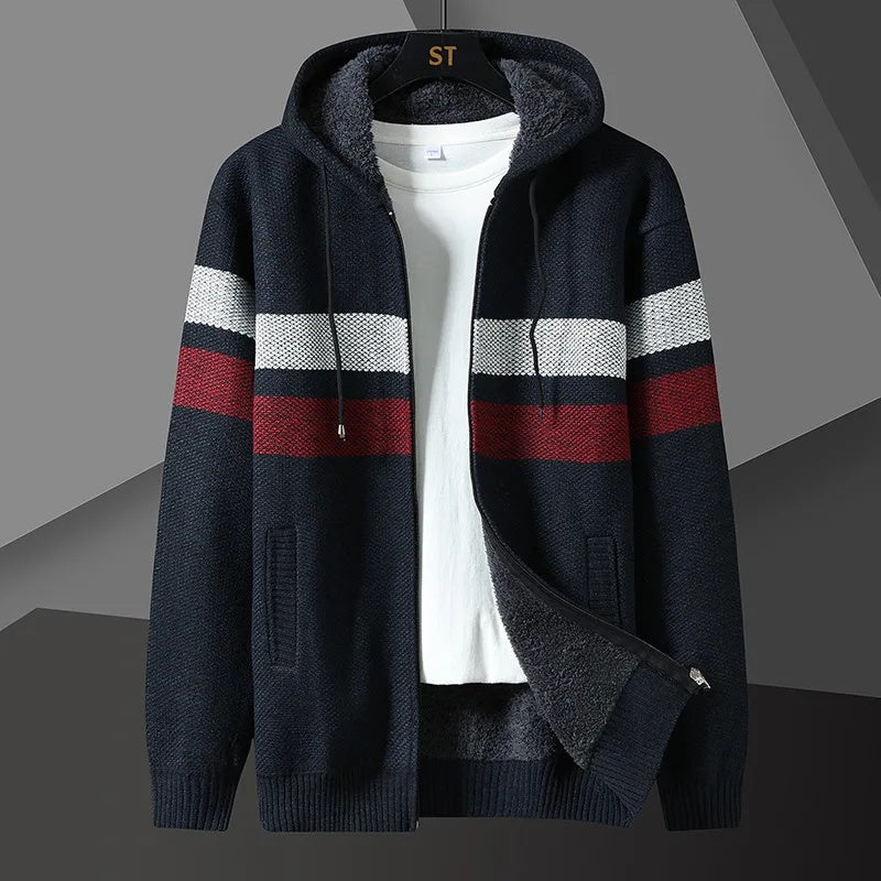 Men’s Marl Fleece Zip-Through Hoodie