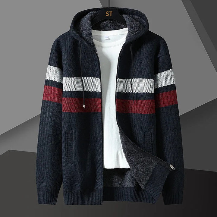 Men’s Marl Fleece Zip-Through Hoodie