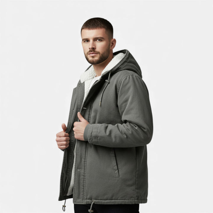 Maison Dresson | Men’s Lamb Fleece Hooded Winter Coat 1