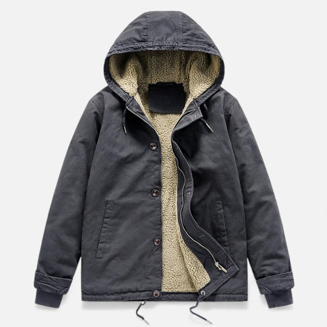 Maison Dresson | Men’s Lamb Fleece Hooded Winter Coat 9