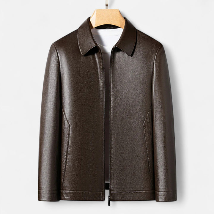 Maison Dresson | Men’s PU Leather Jacket – Stand Collar Autumn Elegance 0