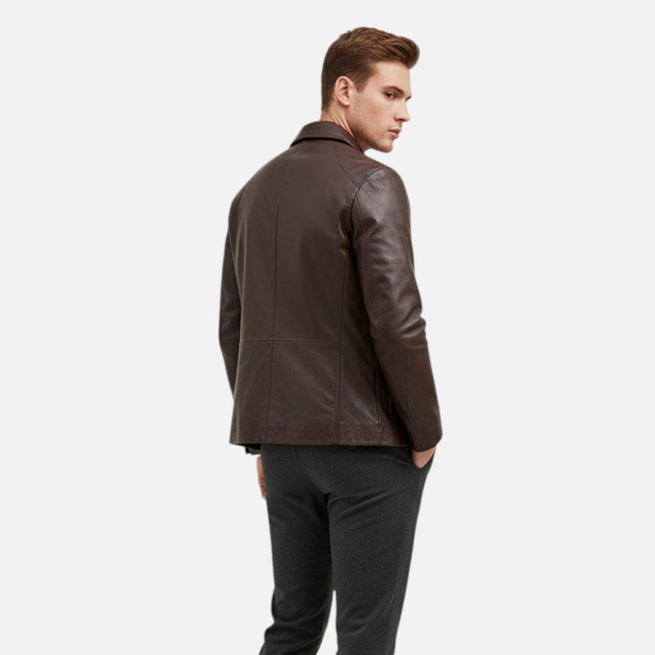 Maison Dresson | Men’s PU Leather Jacket – Stand Collar Autumn Elegance 2