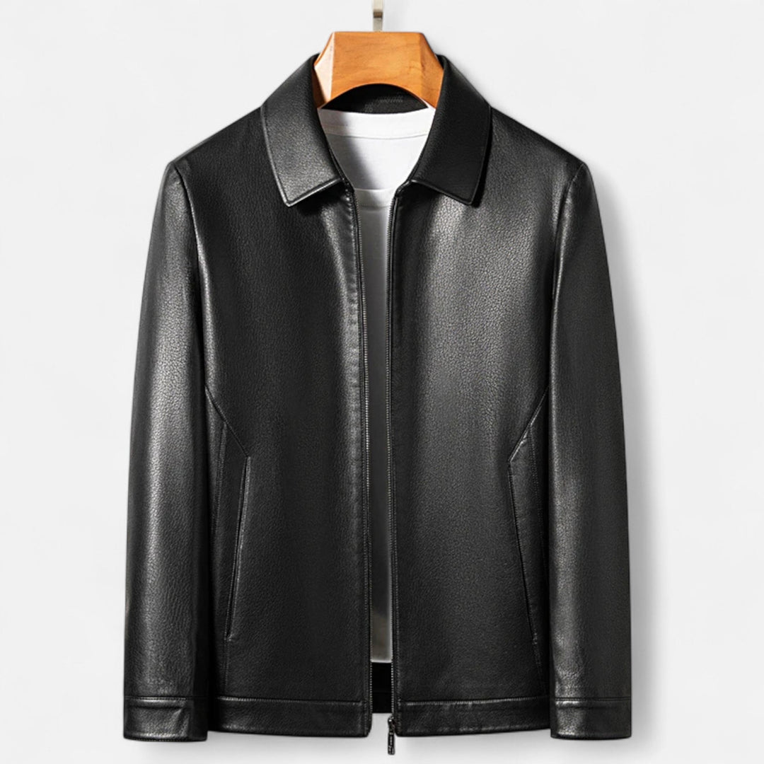 Maison Dresson | Men’s PU Leather Jacket – Stand Collar Autumn Elegance 3
