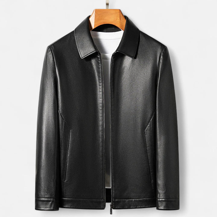 Maison Dresson | Men’s PU Leather Jacket – Stand Collar Autumn Elegance 3