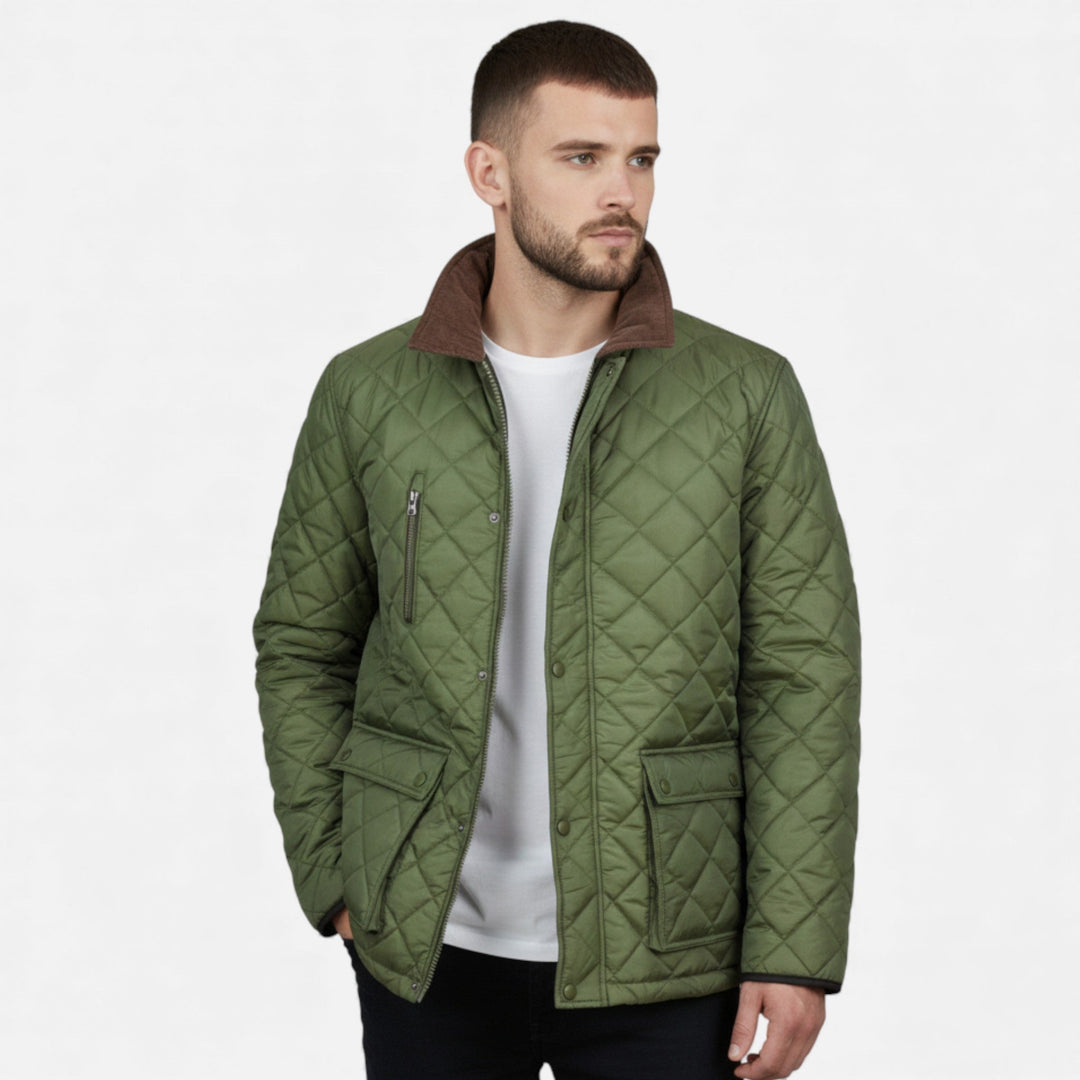 Maison Dresson | Men’s Quilted Gold Fleece-Lined Jacket 1