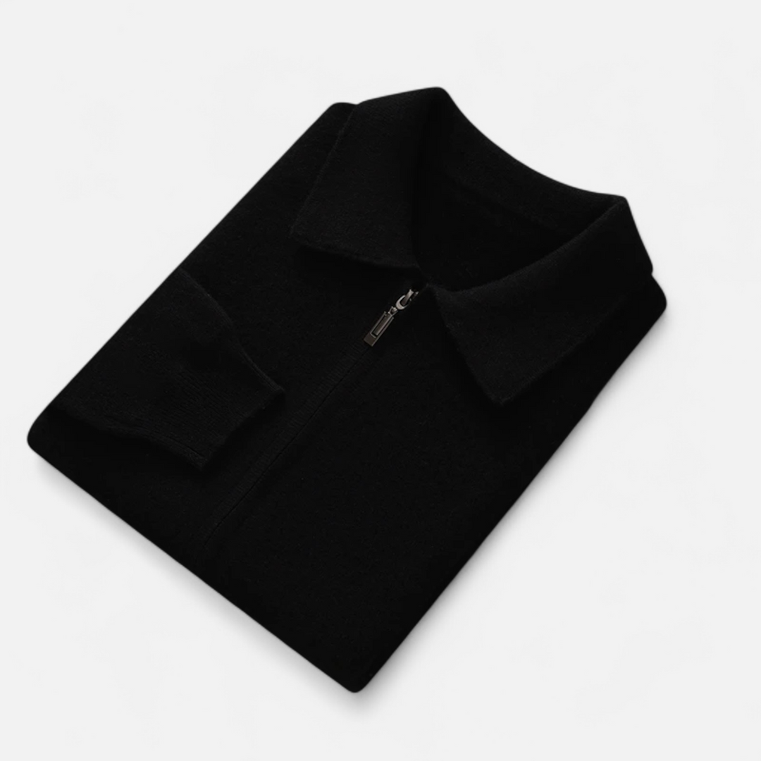 Maison Dresson | Men’s Wool-Cashmere Zip Business Sweater 6