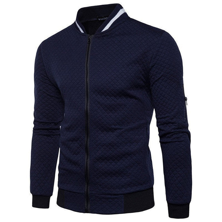 Men’s Diamond Quilted Bomber Zip Jacket