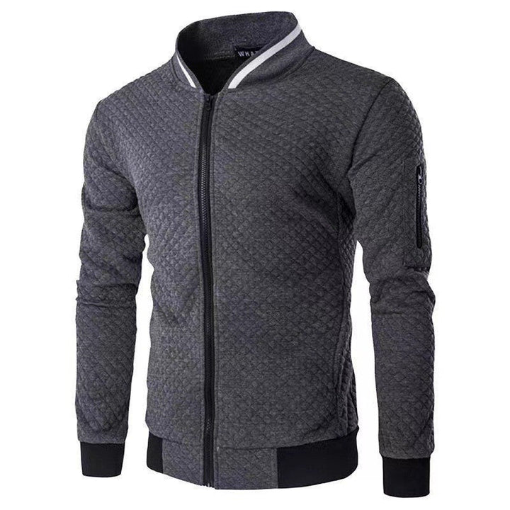 Men’s Diamond Quilted Bomber Zip Jacket