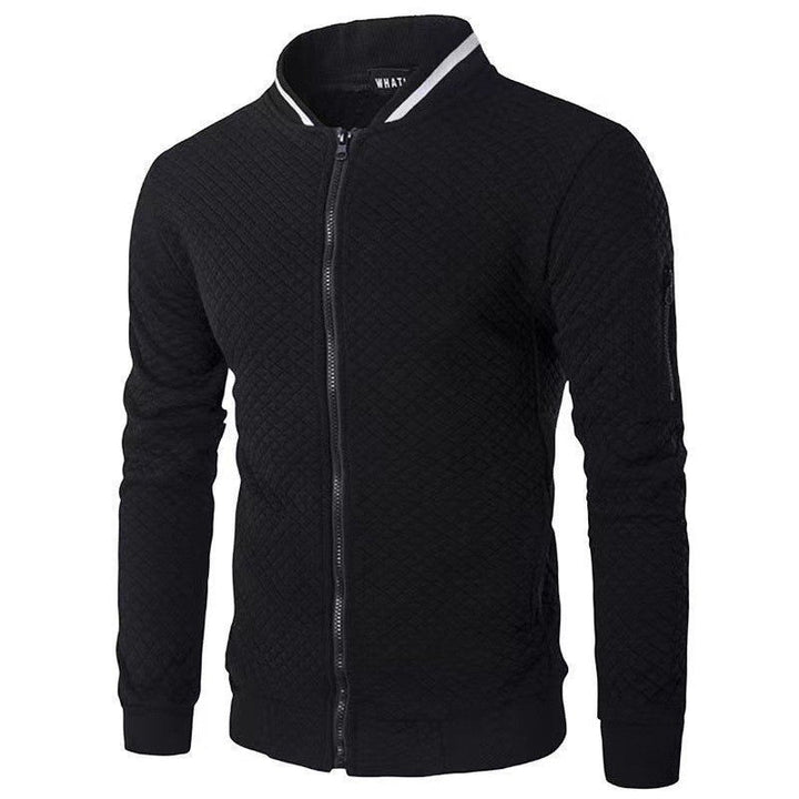 Men’s Diamond Quilted Bomber Zip Jacket