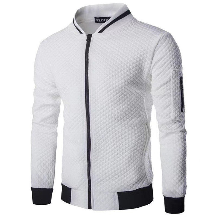 Men’s Diamond Quilted Bomber Zip Jacket