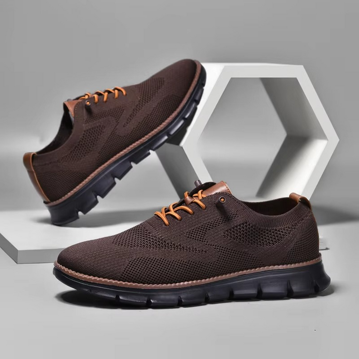 Men’s Flyknit Wingtip Cushioned Lightweight Sneakers