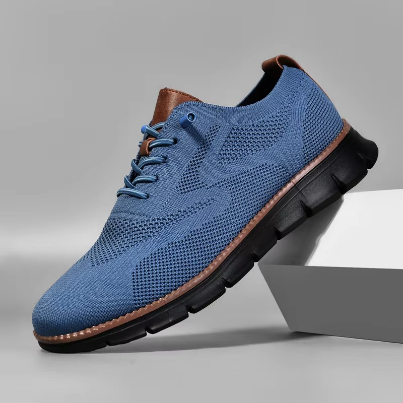 Men’s Flyknit Wingtip Cushioned Lightweight Sneakers