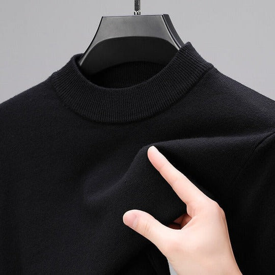 Men’s Slim Fit Pullover Jumper Mock Neck